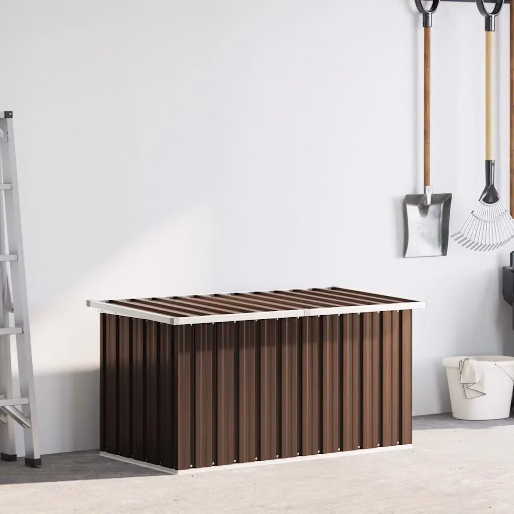 Baule da giardino moderno vidaXL marrone L: 129 cm, P: 67 cm, H: 65 cm