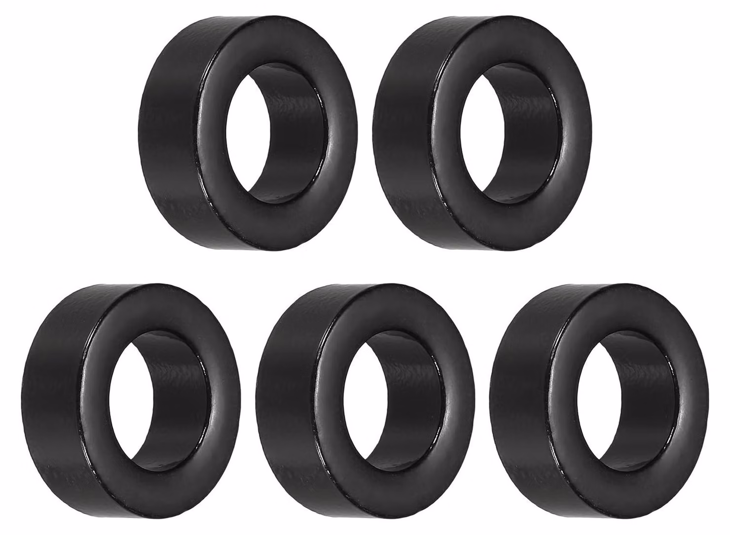 Anelli ferromagnetici, 5 pezzi, dimensioni 14 x 23,4 x 9 mm, colore nero