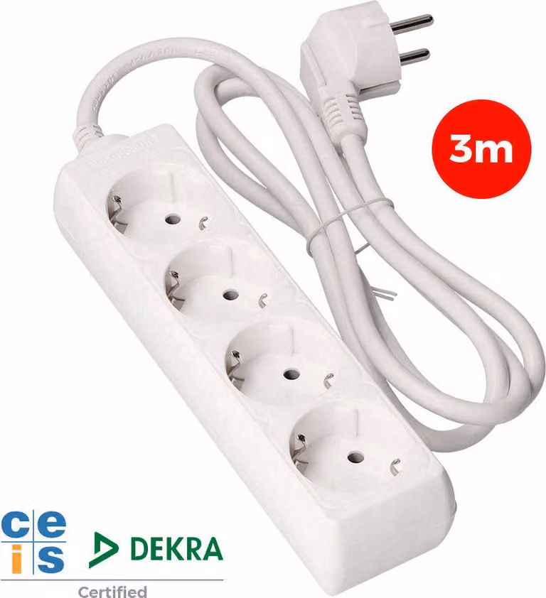 Blocco EDM - 4 prese con messa a terra - 16A - 3m - 41034