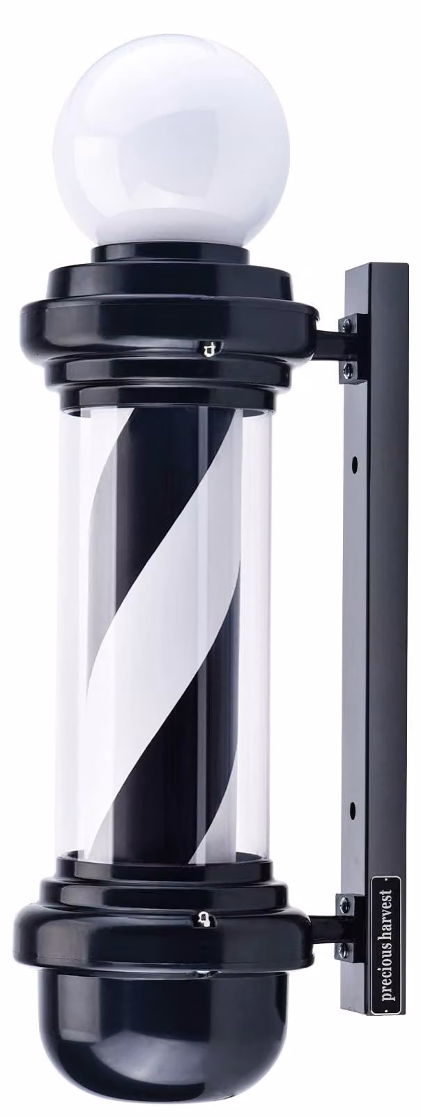 Lampada a LED per parrucchieri e barbieri, 68 cm, da montare a parete, colore nero/bianco