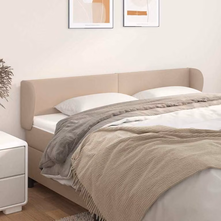 Testiera ad orecchio vidaXL in similpelle color cappuccino, L: 183 cm, P: 23 cm, H: 78-88 cm