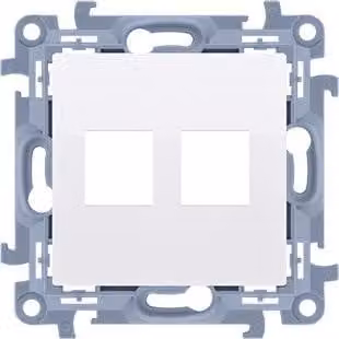 Coperchio presa dati Keystone, piatto, doppio (modulo), bianco Simon10