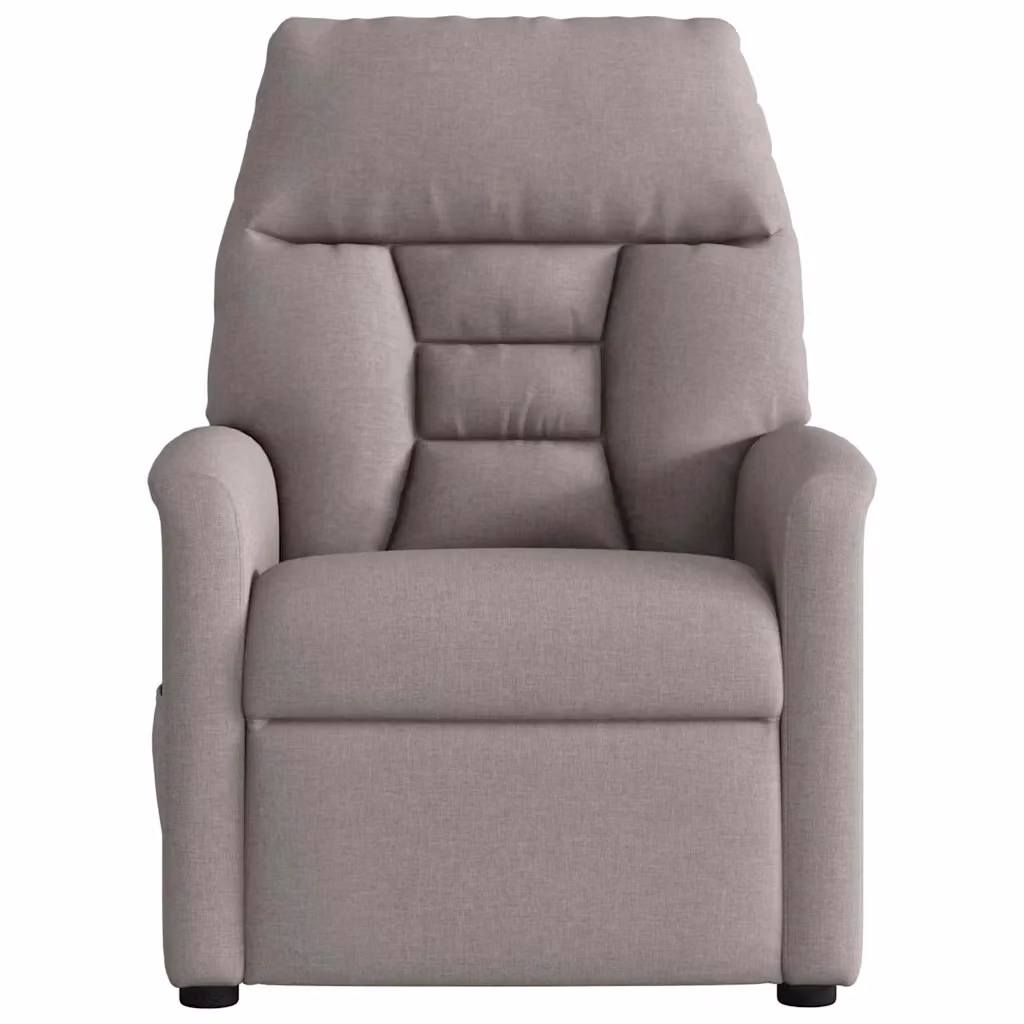 Poltrona Reclinabile Relax vidaXL in Tessuto Beige e Grigio con Braccioli e Reclinazione Manuale – 2