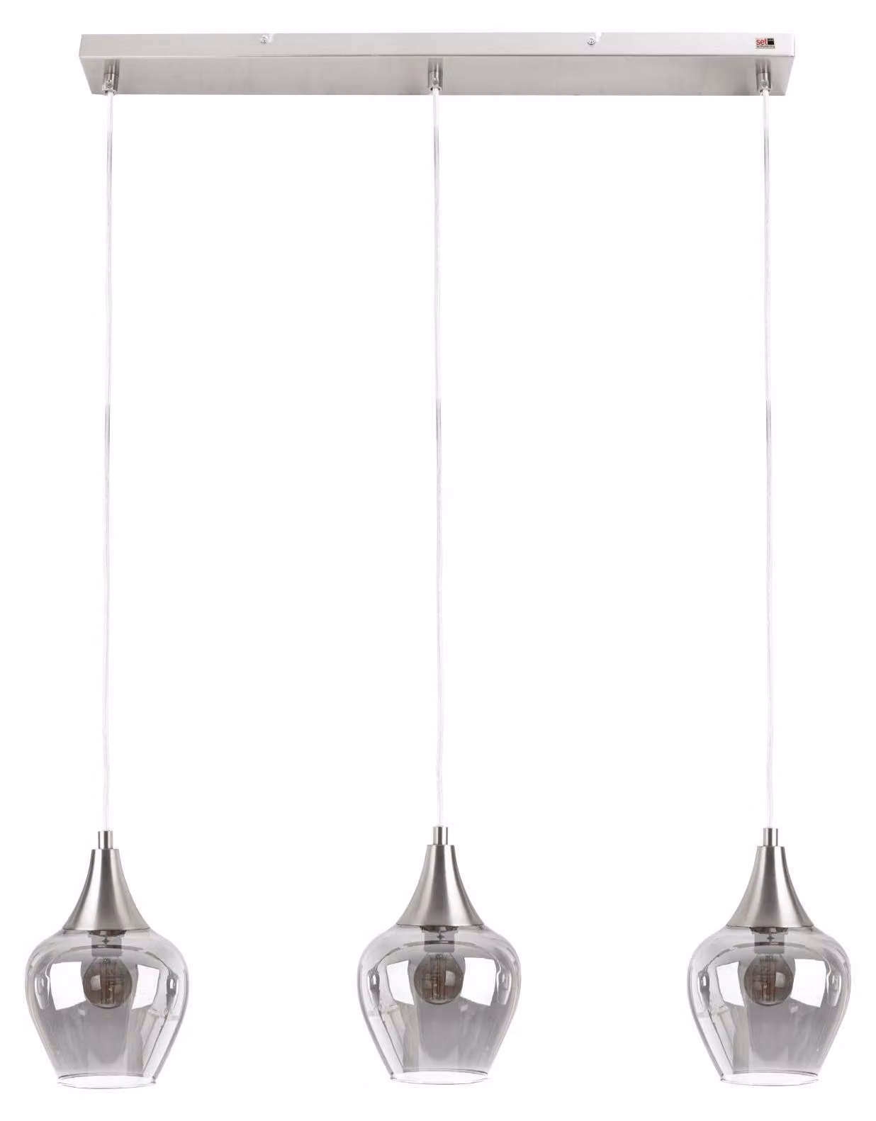 NOWA lampada a sospensione in metallo nero, 3x E14