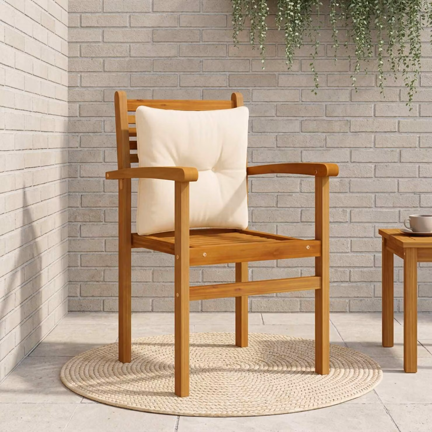 Cuscino per schienale vidaXL PUTTEN in poliestere, colore beige