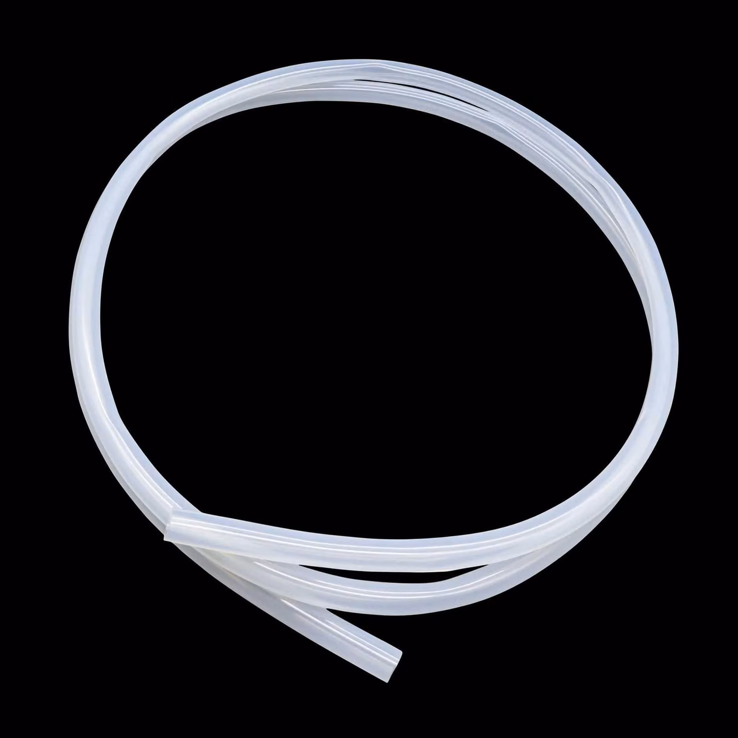 Tubo in silicone alimentare, 4x6 mm, 1,5 metri, trasparente