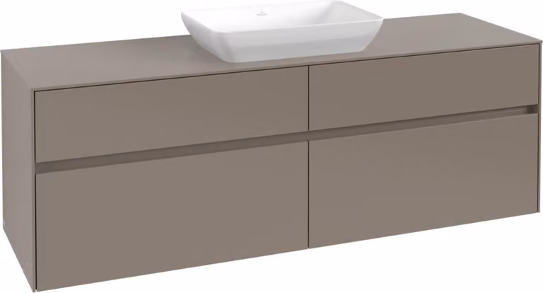V&B Collaro mobile lavabo 160x54,8x50cm, centro lavabo, tortora