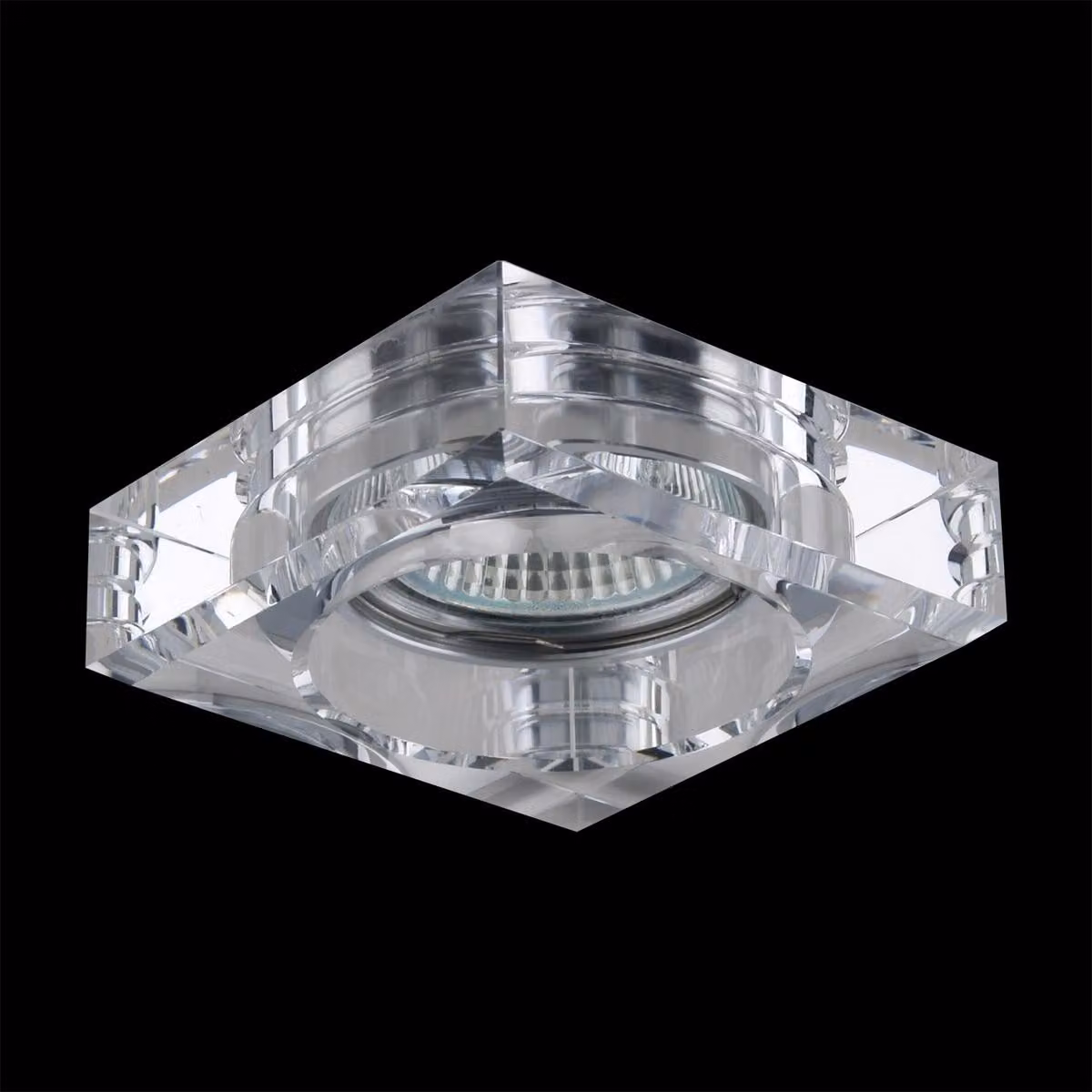 Downlight ELEGANT GLASS FIX 1xGU10/50W, cristalli L: 78, L: 25, H: 78, dimmerabile