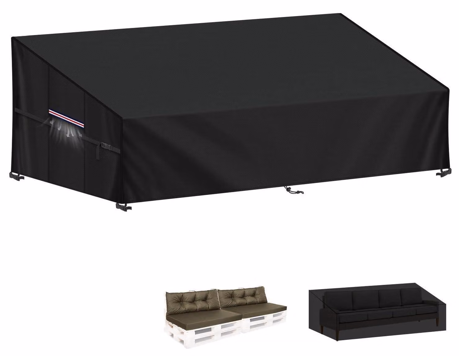 Copertura impermeabile per divani da giardino, tessuto Oxford 420D, dimensioni 250x99x80/40 cm