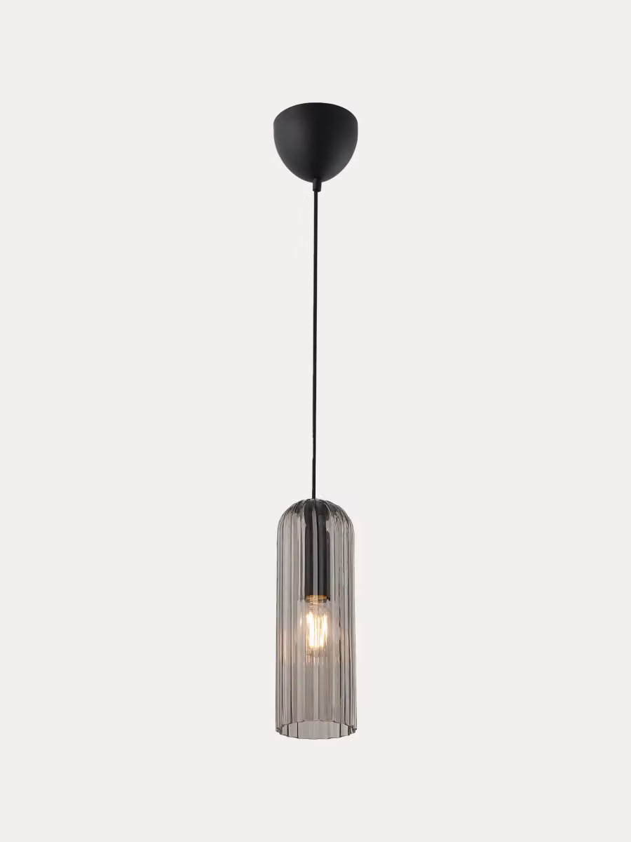 Lampada a sospensione Miella Kenay Home in vetro nero e cristallo trasparente per la tua zona dining – 2