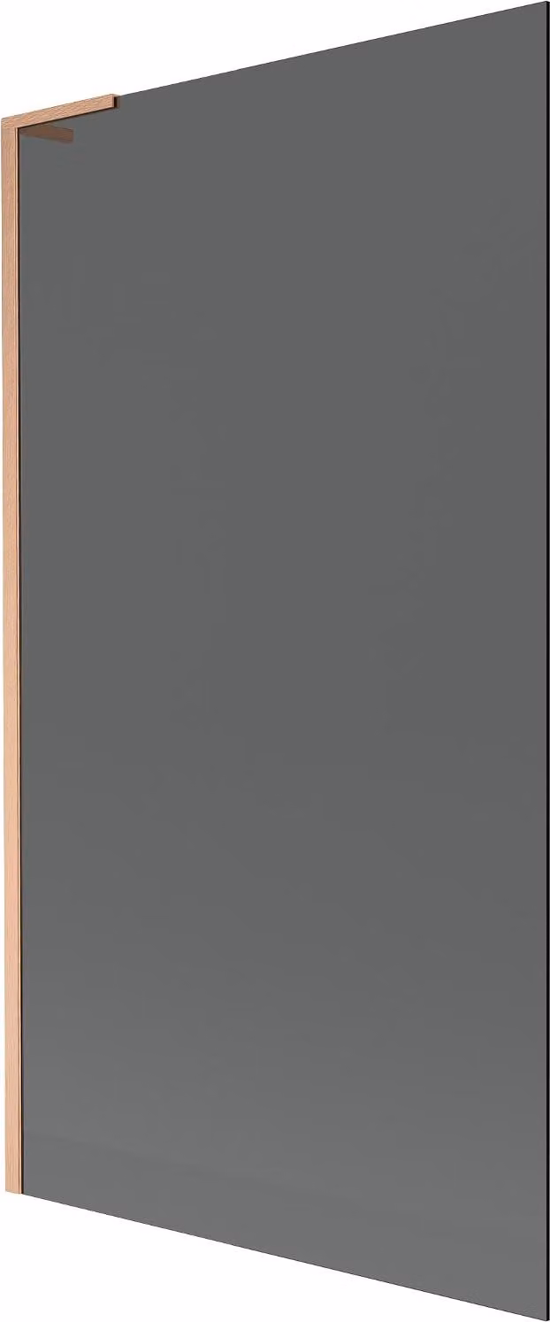 Mexen Next L paratia da vasca da bagno a 1 anta 100 x 150 cm, grafite, rame spazzolato - 895-100-000-03-40-65