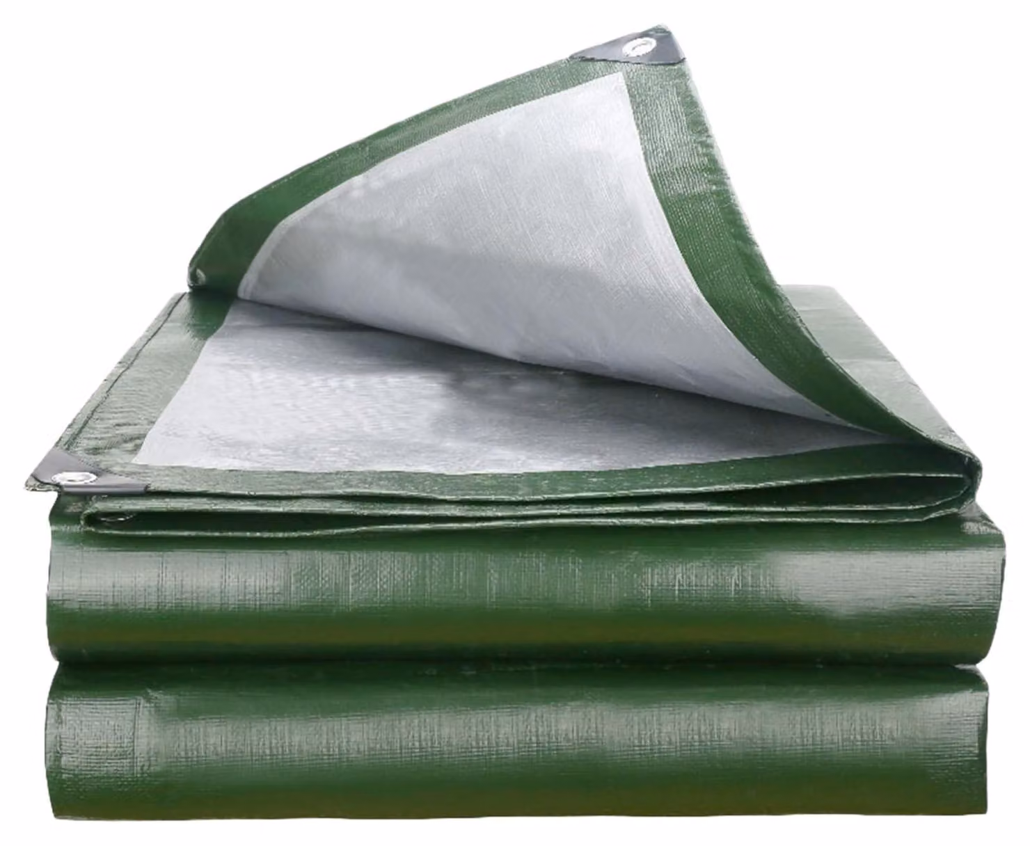 Omgoods - Telo protettivo impermeabile - 2 x 4 metri con occhielli, trasparente, verde