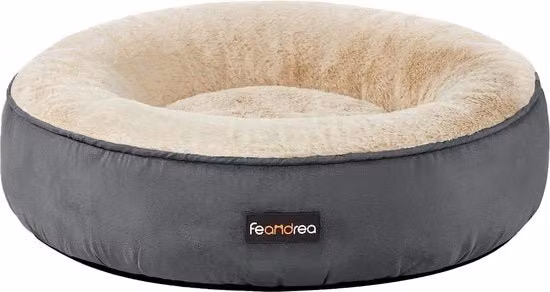 Letto per cani, letto per gatti, donut, Ø 50 cm, grigio scuro