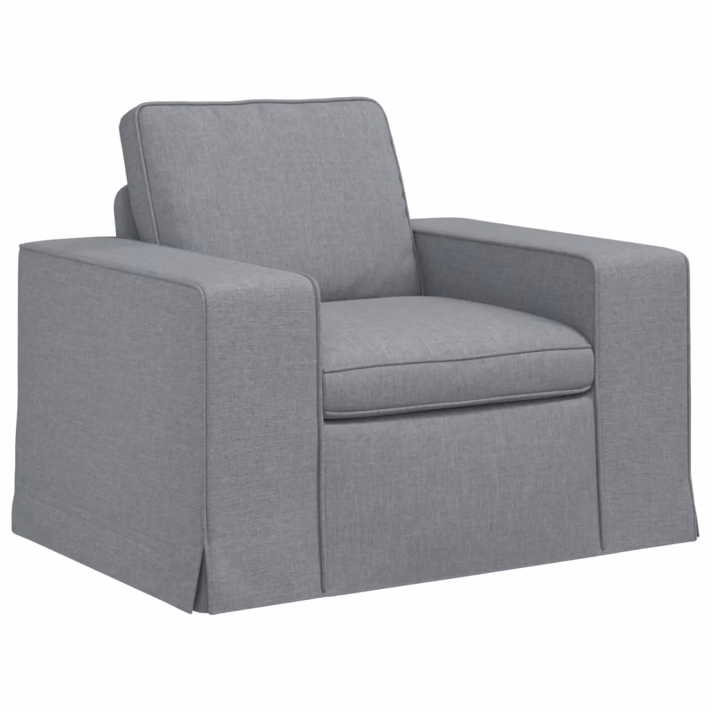 vidaXL Divano in tessuto grigio con struttura in metallo L: 103 cm, P: 80 cm, H: 82 cm – 2