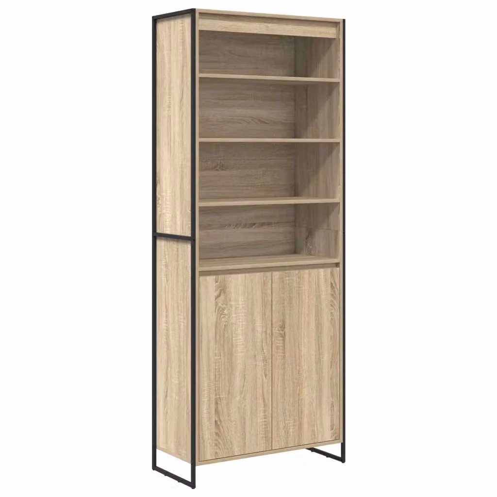 Armadio alto vidaXL in stile industriale marrone con ante a battente e ripiani interni L: 79 cm, P: 36 cm, H: 200 cm – 2