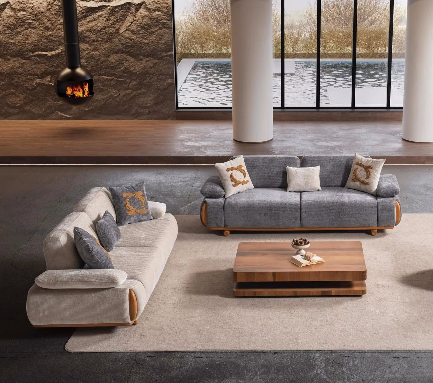 Wohnzimmer Set 3+3 – Für einen modernen Look in Ihrem Wohnzimmer.