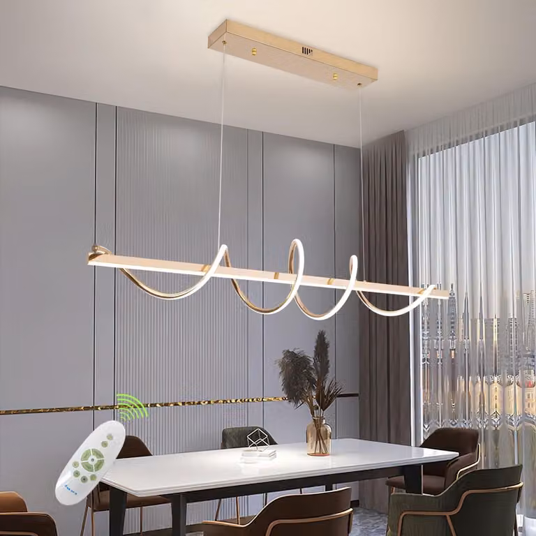 Lampada a sospensione a LED, dimmerabile, 100,5 cm, design a spirale, temperatura di colore regolabile da 3000 K a 6500 K