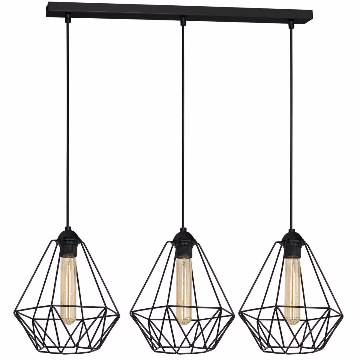 Lampada a filo da parete nera x3 LOFT