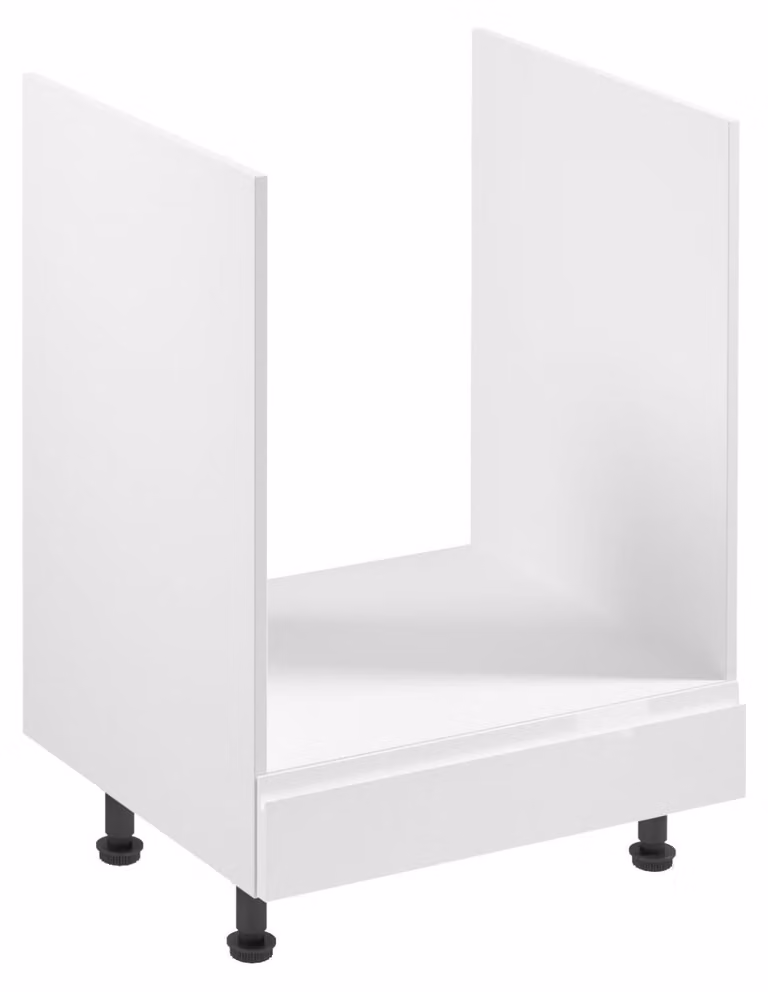 Mobile da cucina per forno da incasso ARBOR - larghezza 60 cm, bianco lucido / bianco