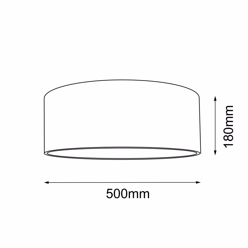 Plafoniera tonda Shilo Lamego in tessuto e metallo, colore bianco e beige, Ø 50 cm, attacco E27 – 2