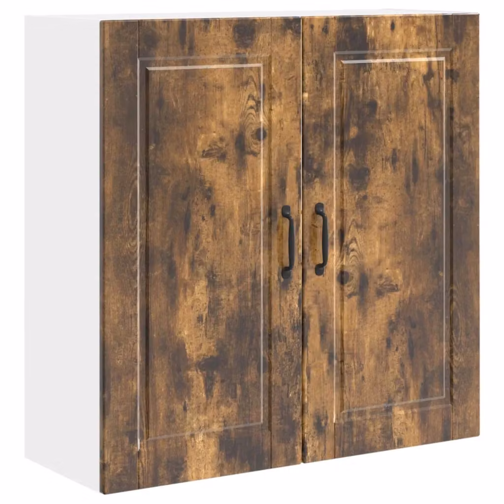 Pensile da cucina vidaXL in legno rovere fumè marrone con ante a battente e ripiani interni L/P/H: 80 x 31 x 80 cm – 2