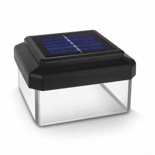 Green Blue Lampada solare a LED Copertura solare fino 8 ore bianco caldo (4000K) (1 pezzo 100x100 mm, Nero)