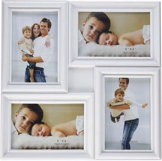 Cornice fotografica Famanu per 4 foto - bianca - 31 x 31 cm