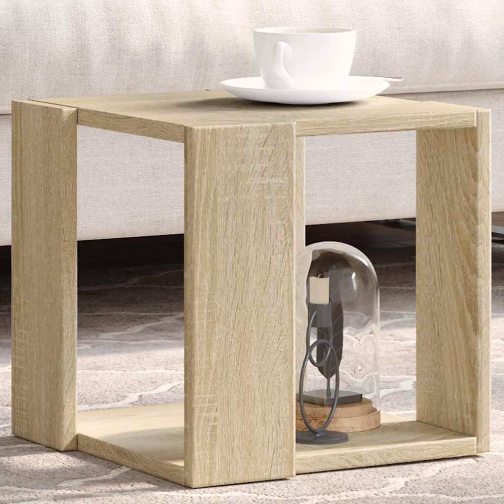 vidaXL Tavolino da Salotto Moderno in Legno Multistrato e MDF, Colore Marrone e Beige, L/P/H: 32 x 32 x 30 cm