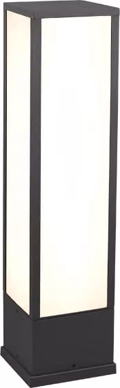 Lampione da giardino LED Trio Leuchten Fuerte con palo rettangolare in metallo, colore antracite, H: 60 cm – 1