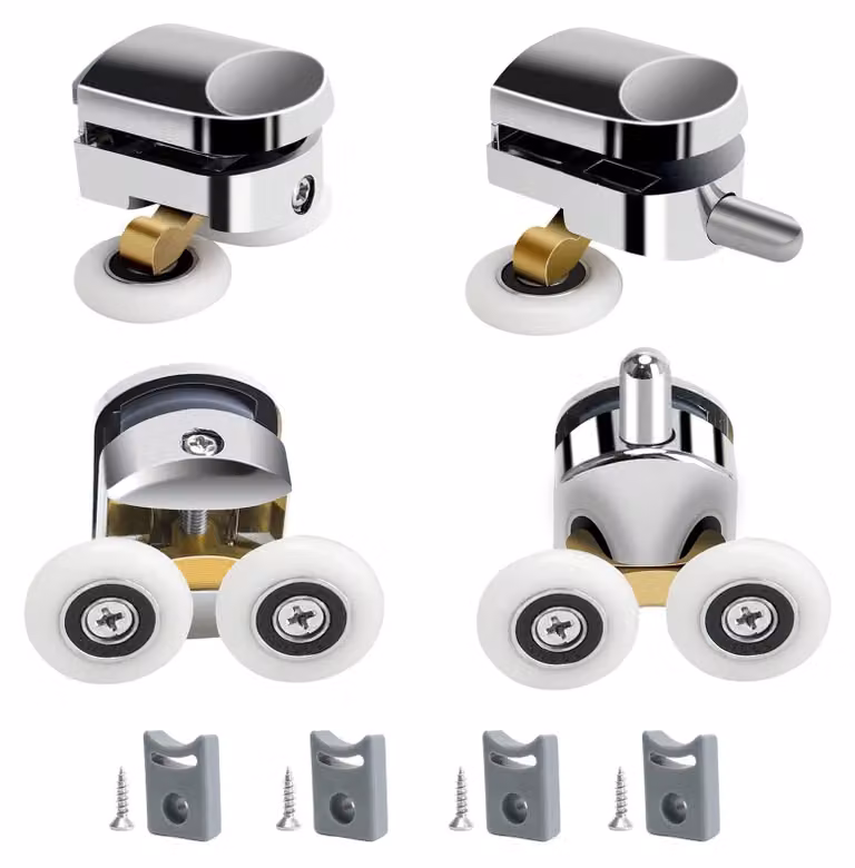 Set di 4 rotelle per porte doccia in vetro