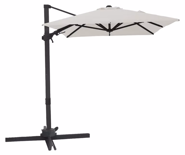 AXI Nyra Ombrellone Decentrato Rettangolare 200 x 300 cm, Antracite/Beige | Per giardino/terrazza con Struttura Verniciata | Base a croce, Fodera