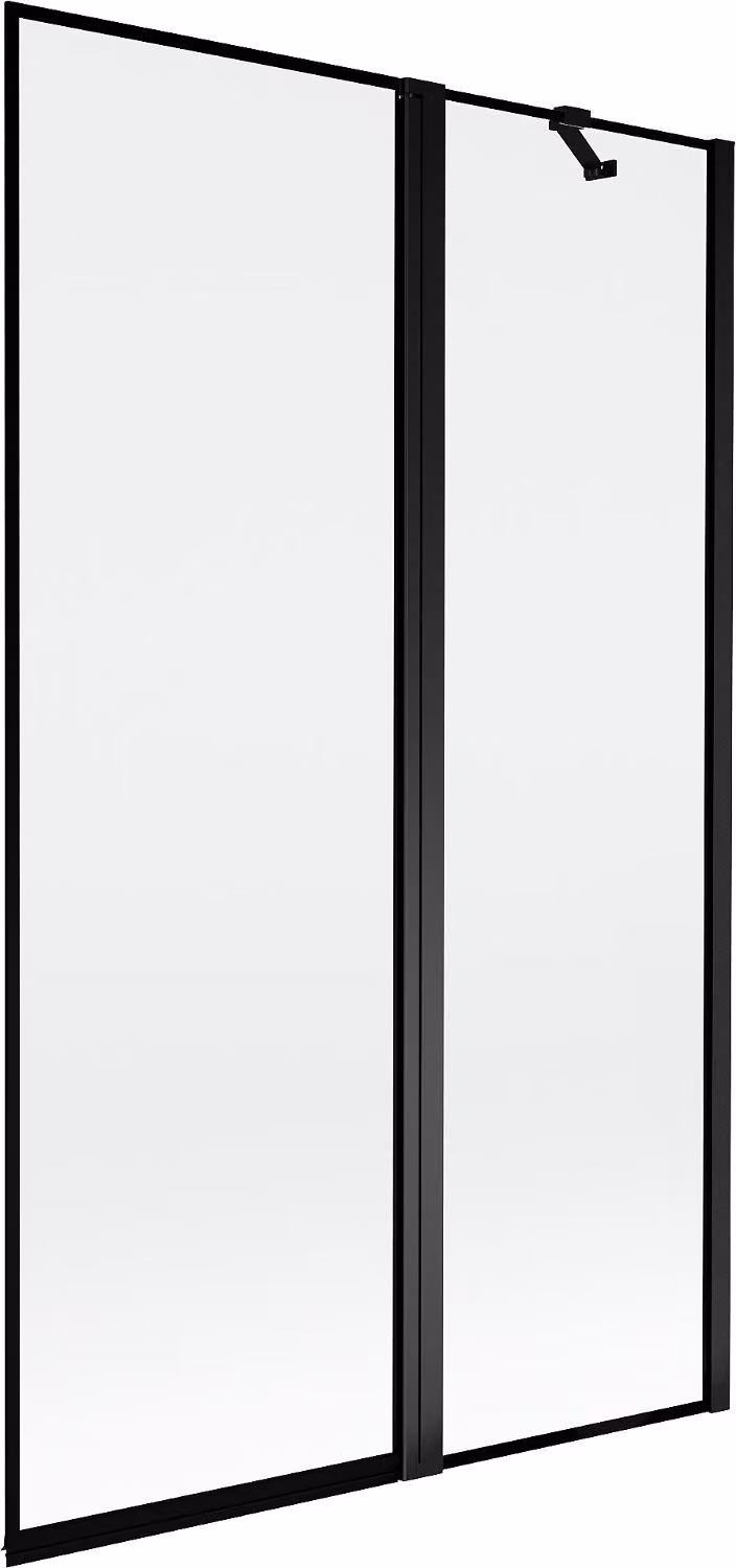 Mexen Mist paravento doccia a 2 ante destro 110 x 150 cm, cornice nera, nero - 8A9-110-011-70-70-P