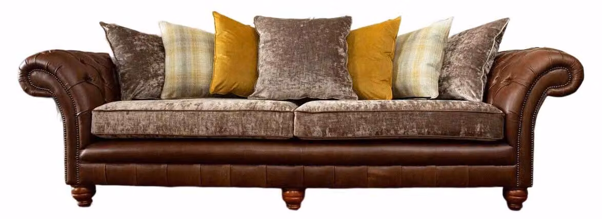 Sofa Couch 3 Sitzer Design Couch Polster Textil Klassisch Dreisitzer