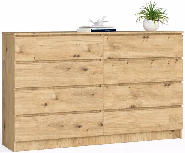 Cassettiera AKORD K160 Quercia Artisan 160 cm 8 cassetti 160x40x99 cm