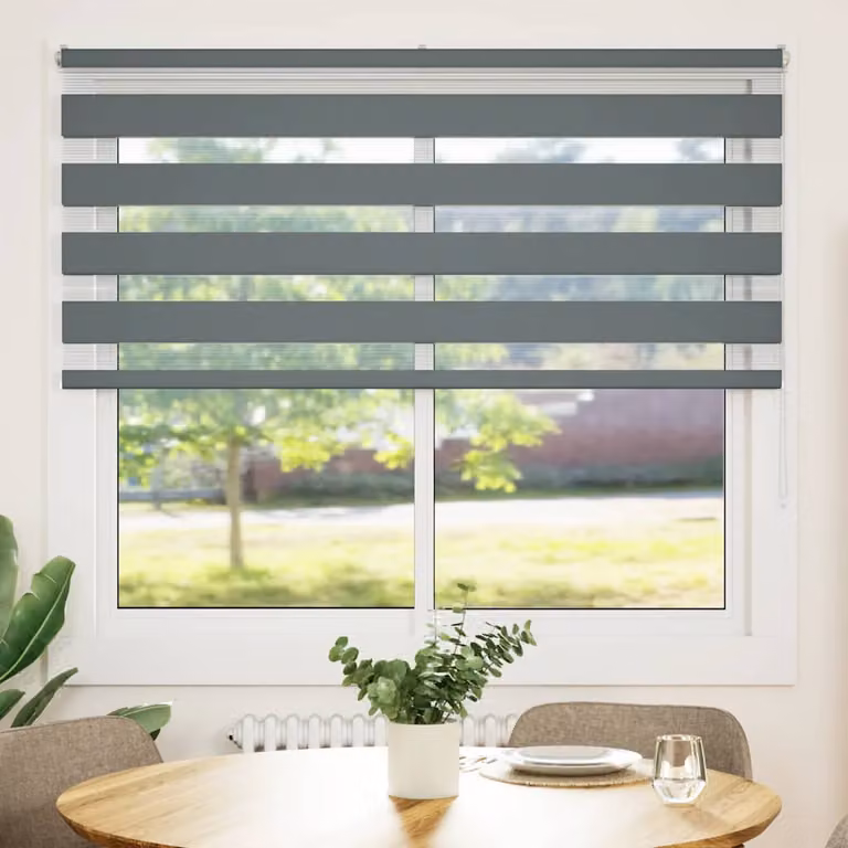 vidaXL Tenda a Rullo Zebra Larghezza Tessuto 160,9 cm Poliestere