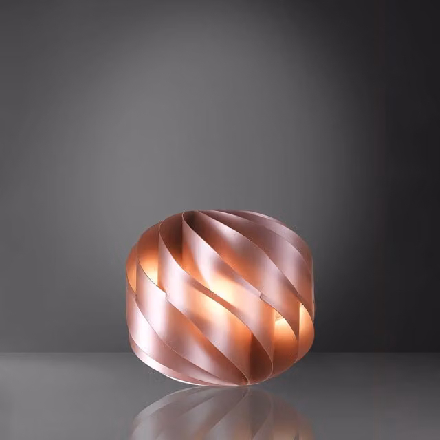 Lampada da scrivania moderna Globe Polilux Pink in metallo con paralume a sfera E27, Diametro: 40 cm – 1