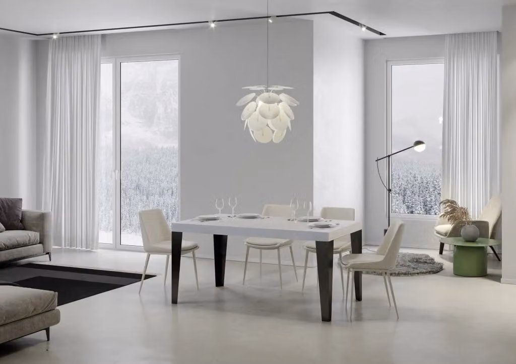 Tavolo Allungabile Flame Premium GIORDANOSHOP Bianco Frassino L/P/H: 130/234 x 90 x 77 cm – 2