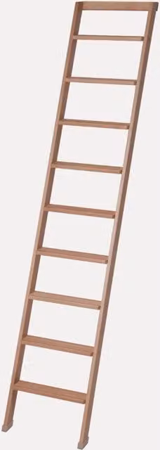 Scala a Piantone in Legno GIORDANOSHOP con 9 Gradini, Colore Marrone, Altezza: 225 cm