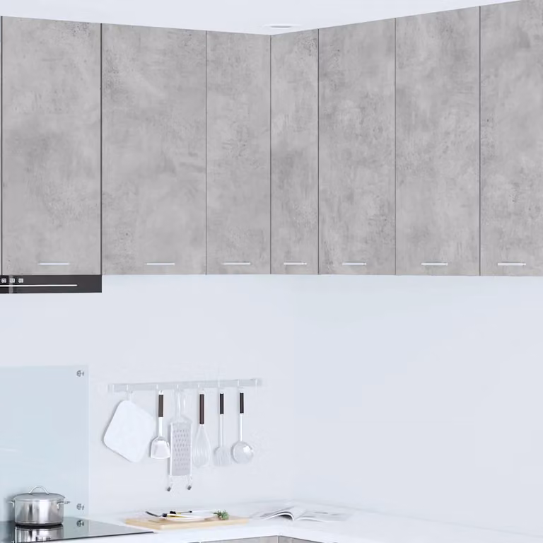 Armadio pensile da cucina moderno vidaXL in MDF, Grigio e Bianco, L/P/H: 57 x 57 x 80 cm