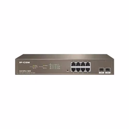 Switch IP-COM G3310P-8-150W Cloud Managed con 8 Porte Gigabit e 2 SFP, PoE Totale 130W (Max 30W per porta) – 2