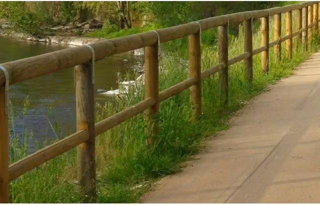Recinzione in legno impregnato 20 pezzi con foro e incavo lunghezza 200 cm per giardino - Esterni da Vivere