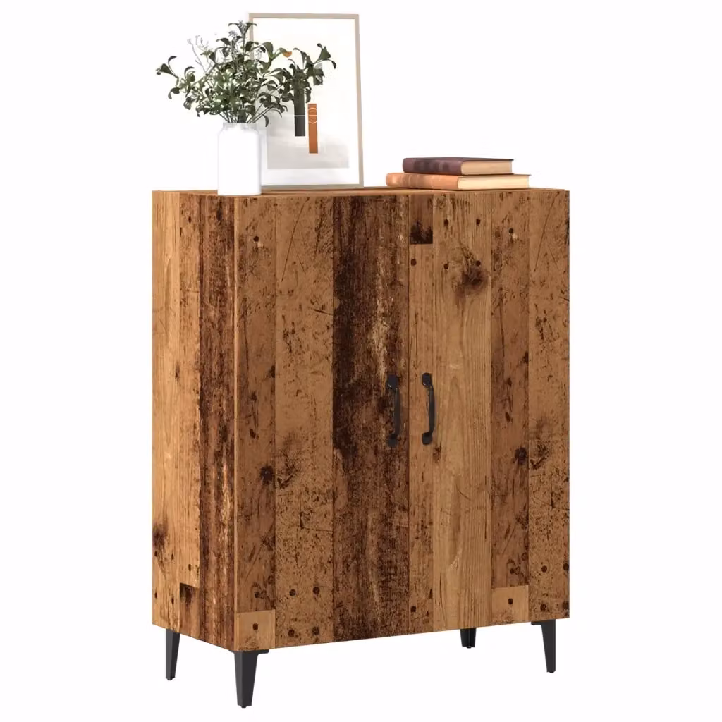 Credenza Buffet in Legno Antico Marrone in MDF per Soggiorno e Sala da Pranzo L: 70 cm, P: 34 cm, H: 90 cm – 2