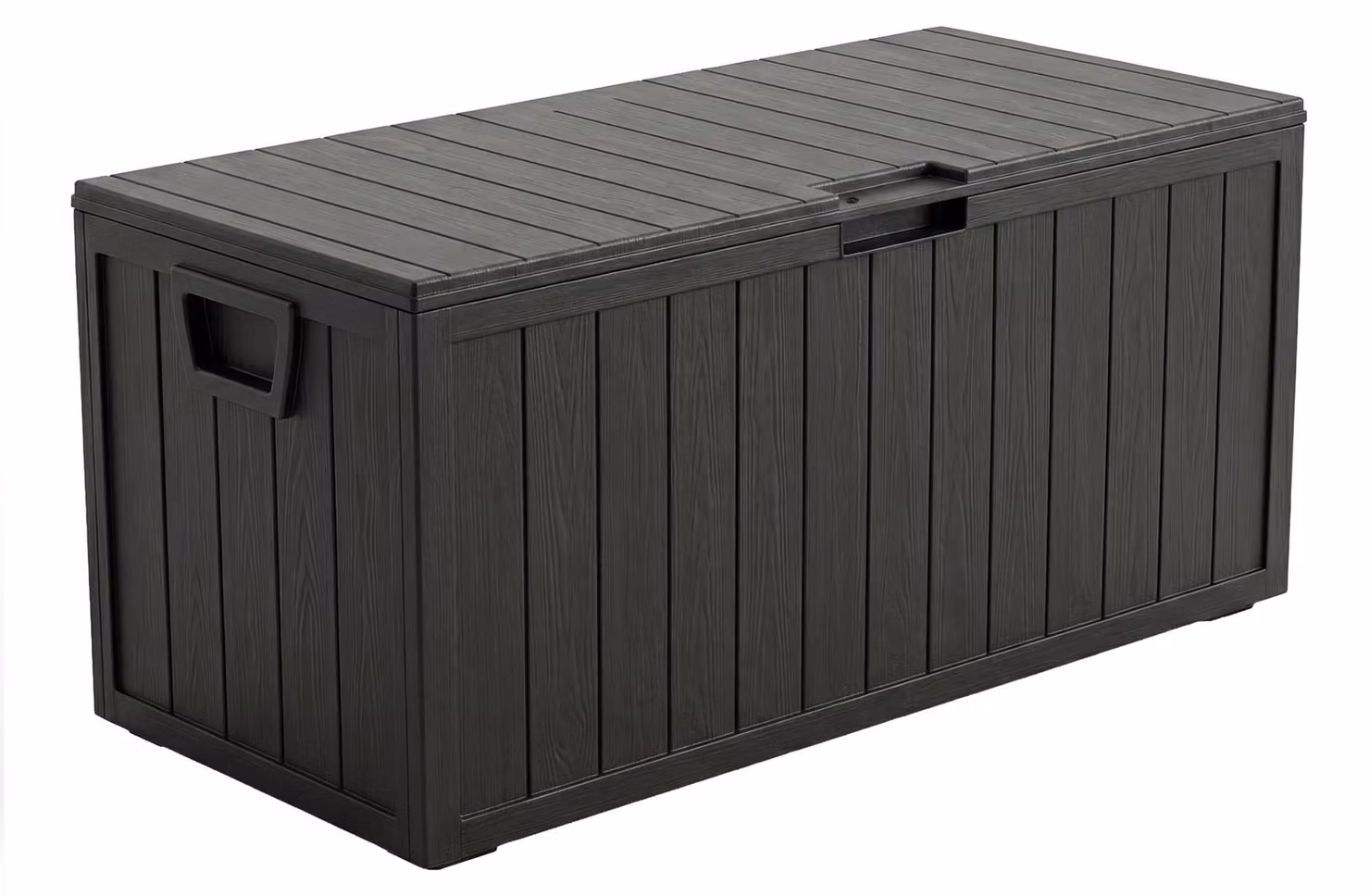 Neo 75 - Baule Portaoggetti da Giardino 110x46x53 cm 285 lt Contenitore Lucchettabile in Resina Nero