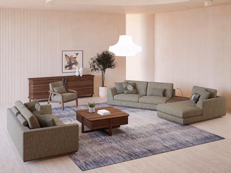 Komplett Sofagarnitur 3tlg Zweisitzer Sofa Relax Ecksofa L-Form Modern Sessel