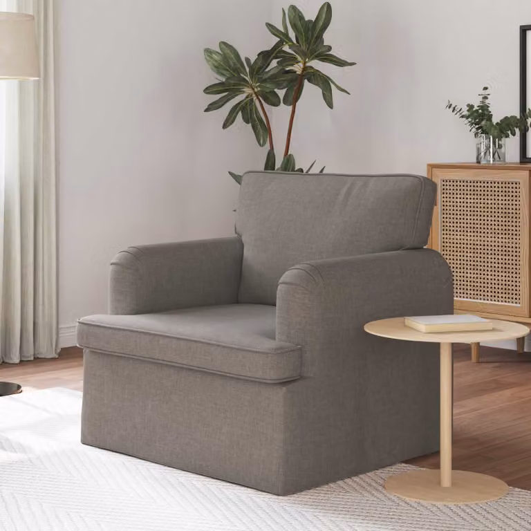 Divano vidaXL Talpa in tessuto con coperture rimovibili, L: 84 cm, P: 80 cm, H: 85 cm