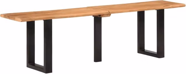 Panca 160 cm in Legno Massello di Acacia e Acciaio 4006411