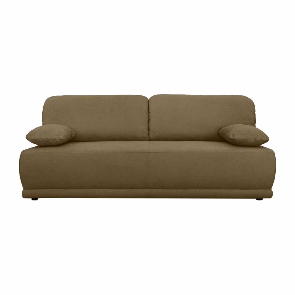 Divano letto Sweeek a 3 posti in tessuto verde con struttura in legno di pino e coperture rimovibili – 2