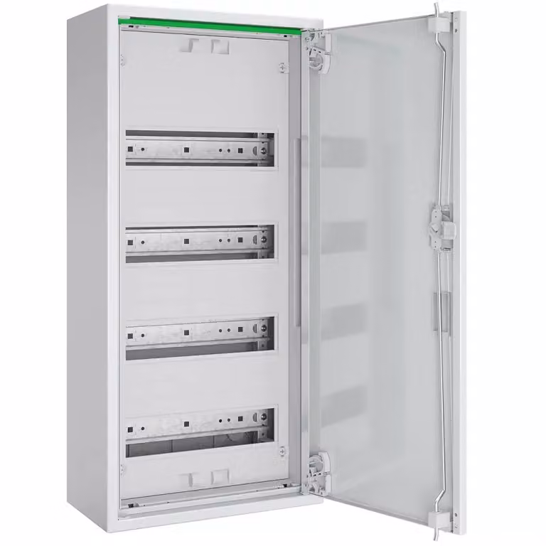 Distributore di campo ABN AP T: 160 mm con porta piena 1x4 file Armadio completo REG ABNRM104R01