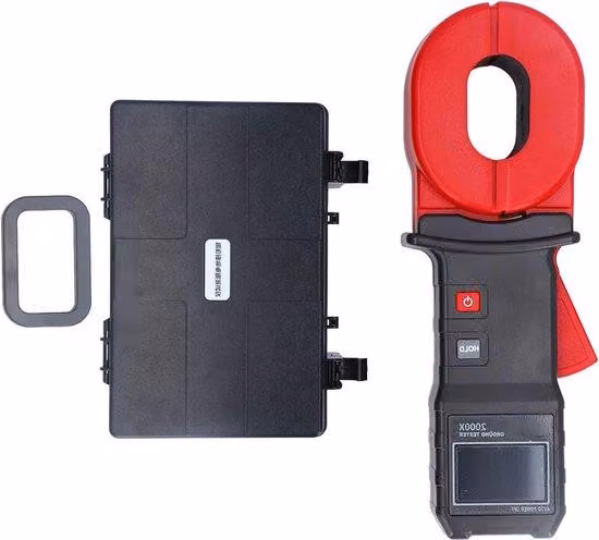 Tester digitale per resistenza differenziale 001-500 Ω con display LCD - Campo di misura automatico - Con pinze - Tester maneggevole