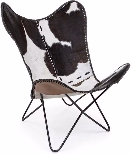 Poltrona Buffalo nera in pelle 68x70x93h cm